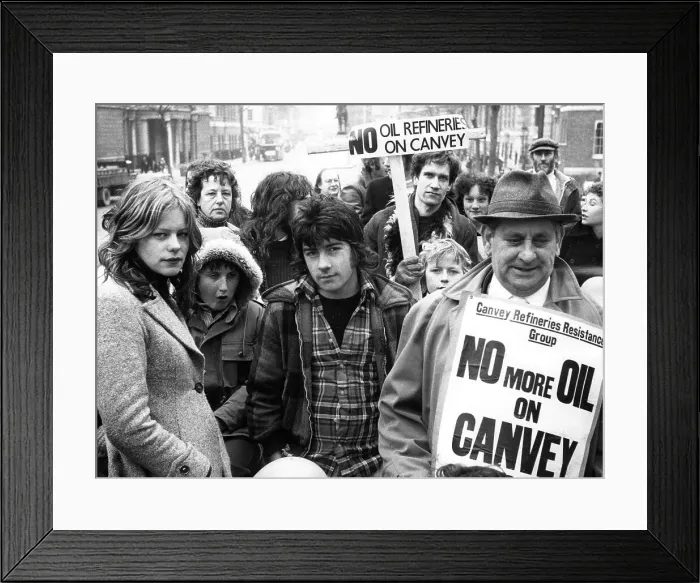 Framed Print : Canvey Island protest