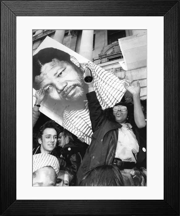 Framed Print : Celebration of Mandela's release Framed Print : Celebration of Mandela's release