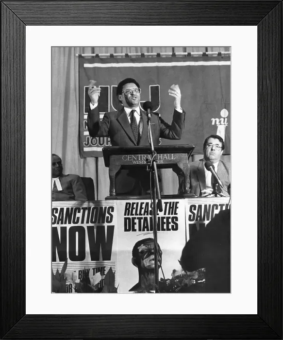 Framed Print : Allan Boesak speaking at NUJ Framed Print : Allan Boesak speaking at NUJ
