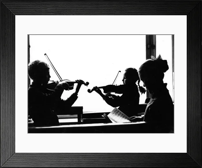 Framed Print : Children playing violins Framed Print : Children playing violins