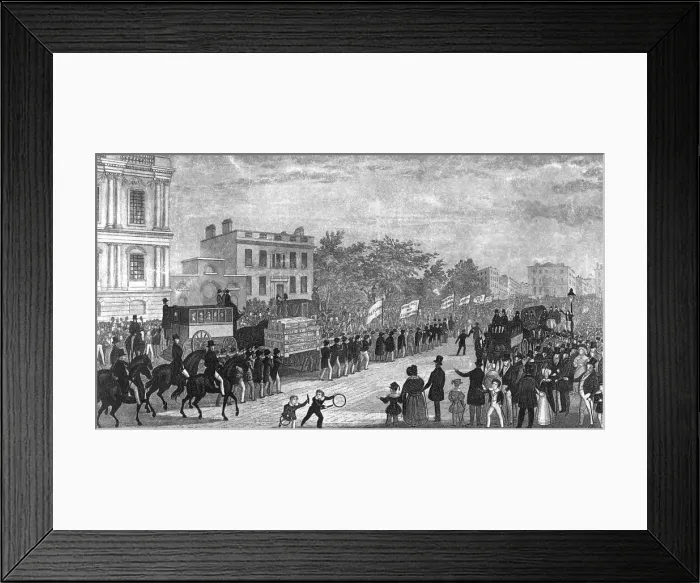 Framed Print : Chartist petition procession Framed Print : Chartist petition procession