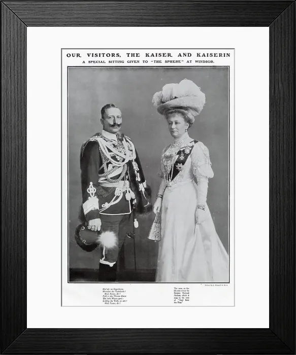Framed Print : German Emperor and Empress Visiting England 1907 Framed Print : German Emperor and Empress Visiting England 1907