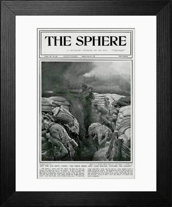 Framed Print : British soldiers being gassed at Ypres. WWI Framed Print : British soldiers being gassed at Ypres. WWI