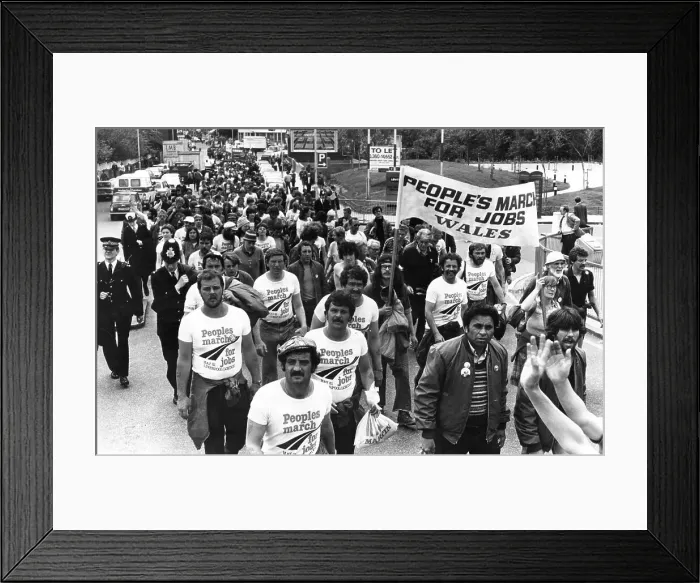 Framed Print : People's March for Jobs 1981 Framed Print : People's March for Jobs 1981