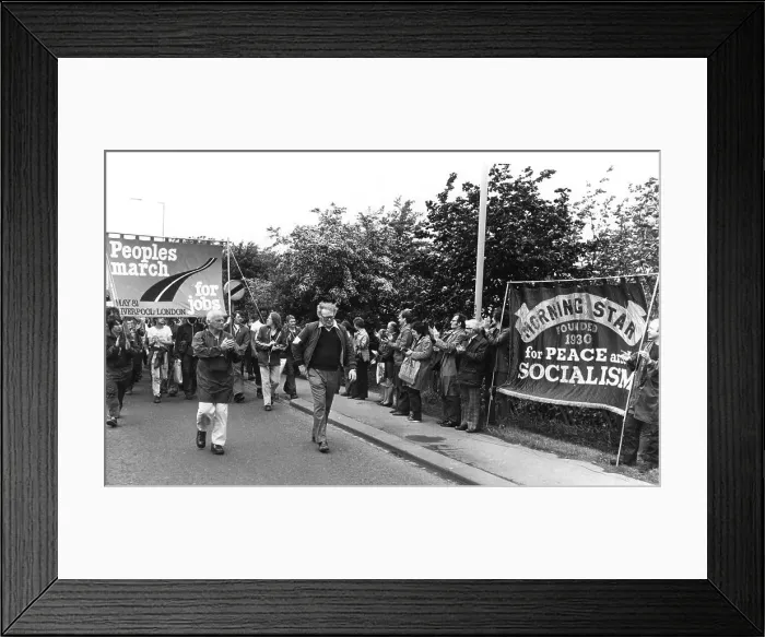 Framed Print : People's March for Jobs 1981 Framed Print : People's March for Jobs 1981