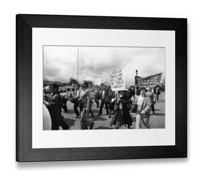Framed Print : People's March for Jobs 1981 Framed Print : People's March for Jobs 1981