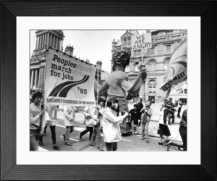 Framed Print : Peoples March for Jobs 1983 Framed Print : Peoples March for Jobs 1983