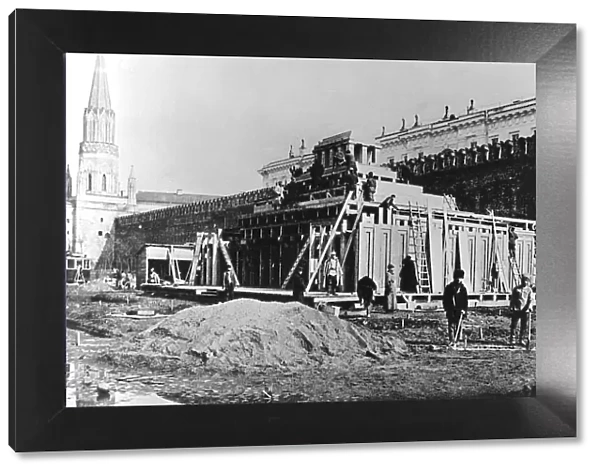 Construction of Lenin's Temporary Mausoleum