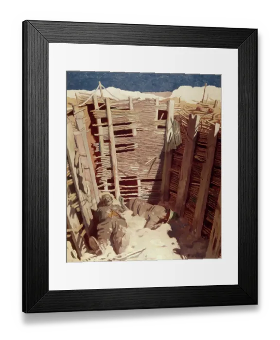 Framed Print : Two dead soldiers in a trench, Somme, France, WW1 Framed Print : Two dead soldiers in a trench, Somme, France, WW1