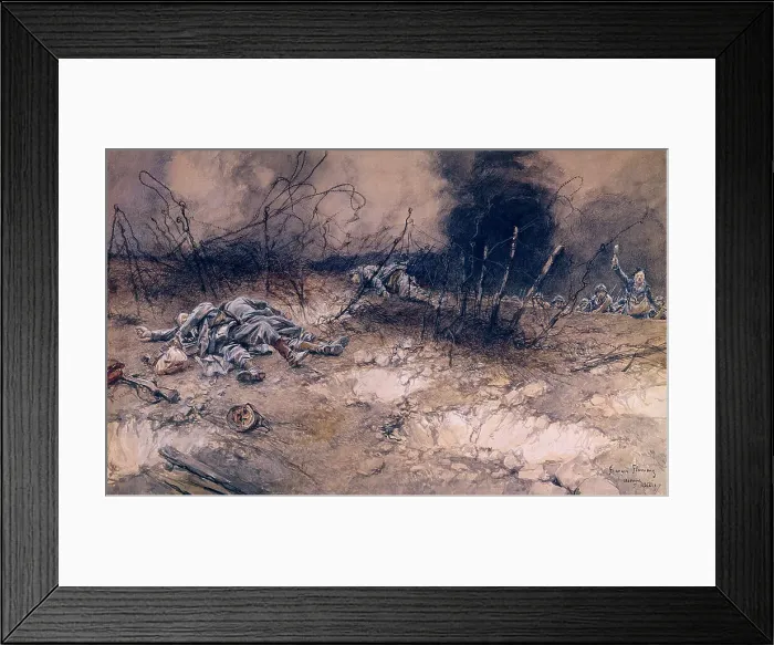 Framed Print : Dead soldiers on battlefield, WW1 Framed Print : Dead soldiers on battlefield, WW1