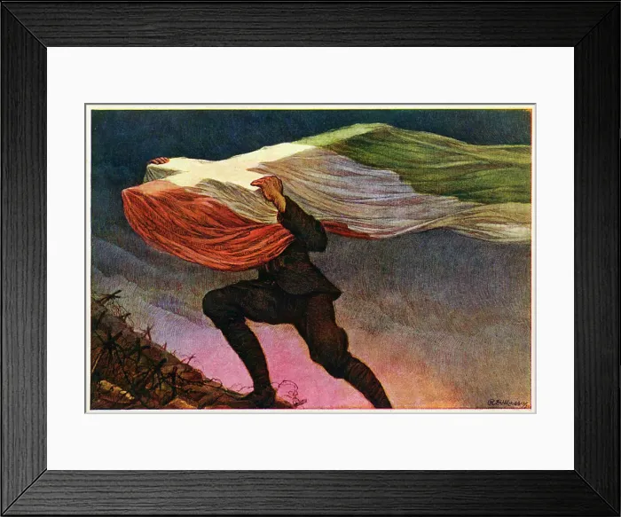 Framed Print : Italian postcard, The Unknown, WW1 Framed Print : Italian postcard, The Unknown, WW1