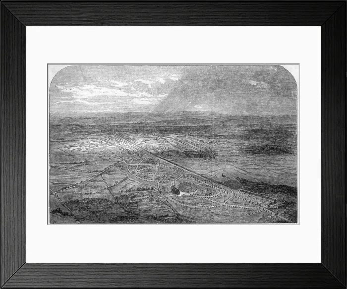 Framed Print : Victorian Birds Eye View Burial Death Customs Framed Print : Victorian Birds Eye View Burial Death Customs