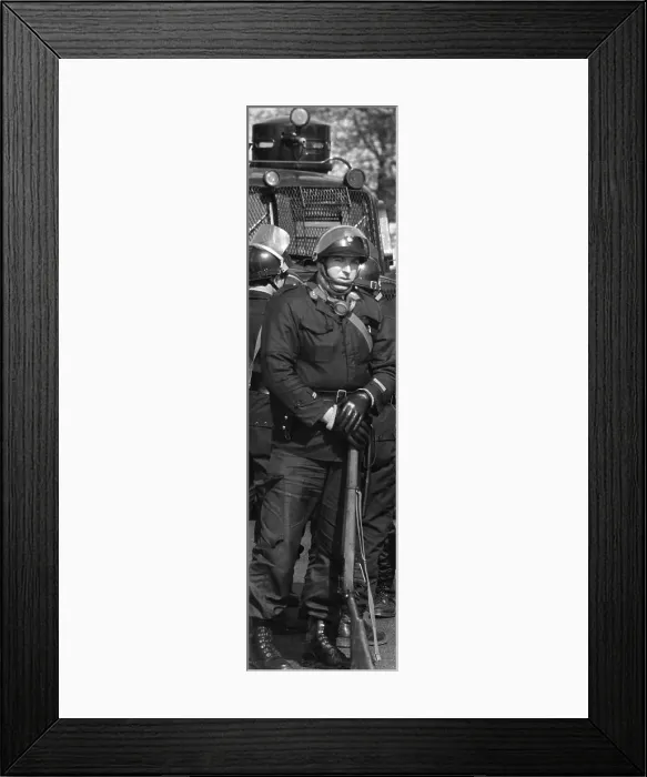Framed Print : Anti-riot police, Belgium 1981 Framed Print : Anti-riot police, Belgium 1981
