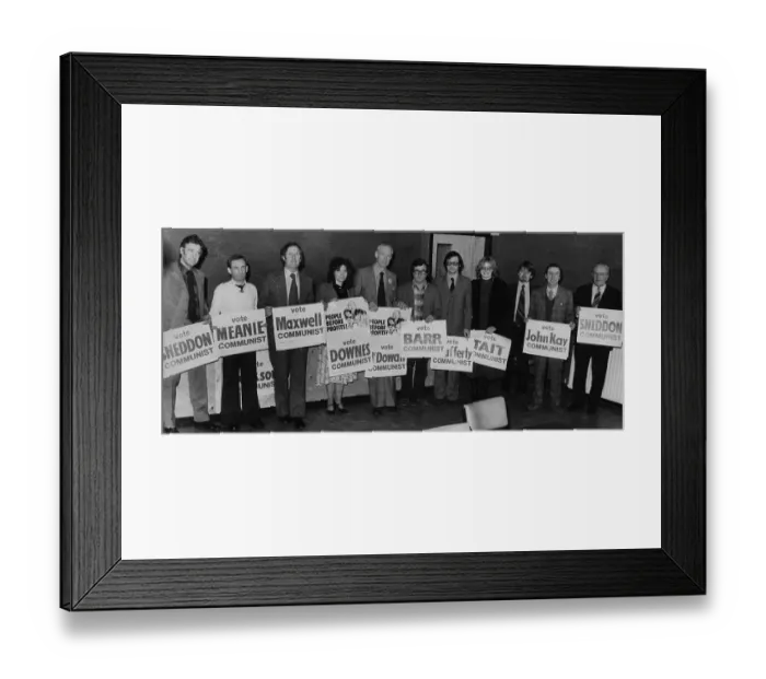 Framed Print : Scottish Communist party parliamentary candidates 1979 Framed Print : Scottish Communist party parliamentary candidates 1979