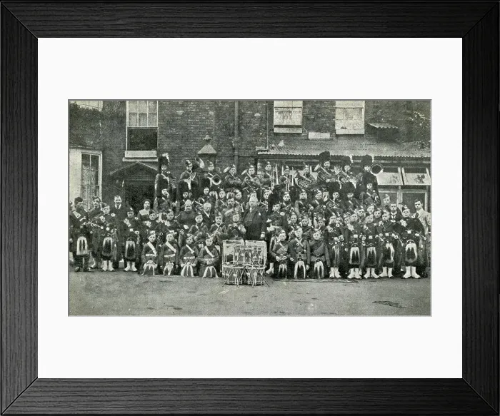 Framed Print : Band and Pipers at Gordon Boys Orphanage, Dover, Kent Framed Print : Band and Pipers at Gordon Boys Orphanage, Dover, Kent