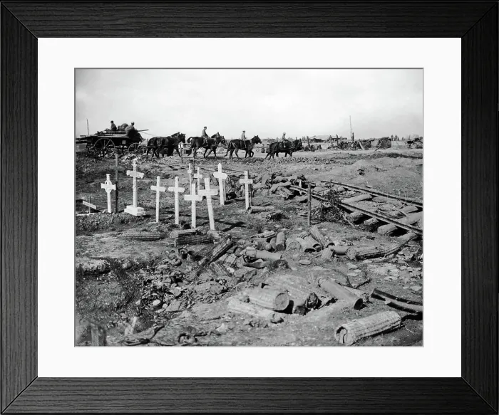 Framed Print : British graveyard on Western Front, WW1 Framed Print : British graveyard on Western Front, WW1
