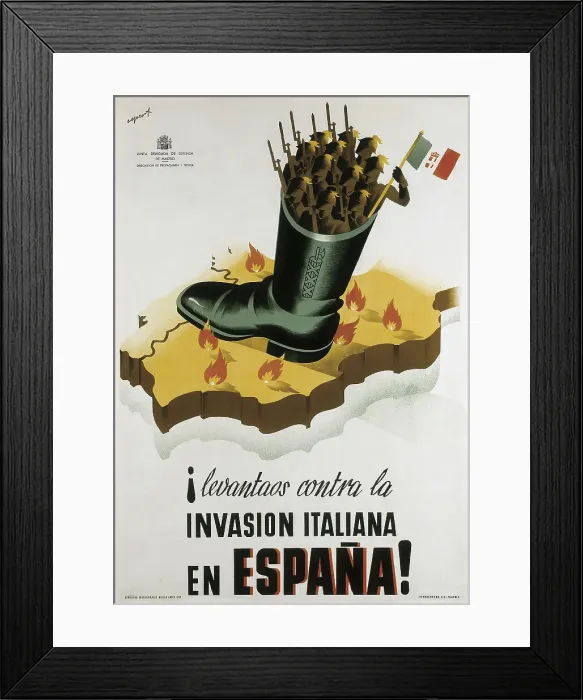 Framed Print : Spanish Civil War (1936-1939). Levantaos contra Framed Print : Spanish Civil War (1936-1939). Levantaos contra