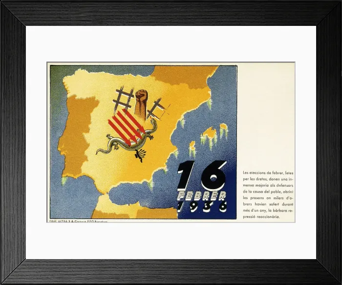 Framed Print : Spain. Second Republic. Elections of 16th February Framed Print : Spain. Second Republic. Elections of 16th February