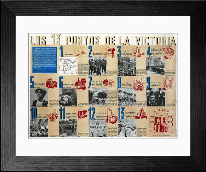 Framed Print : Spanish Civil War (1936-1939). Los 13 Puntos Framed Print : Spanish Civil War (1936-1939). Los 13 Puntos