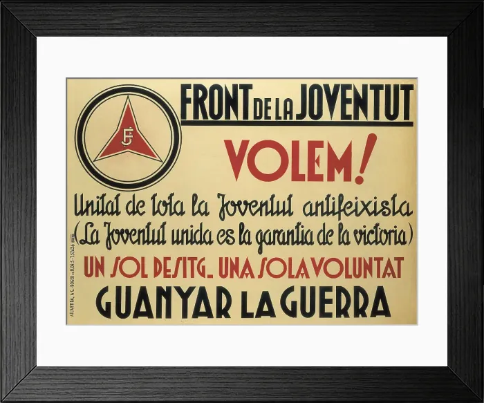 Framed Print : Spanish Civil War (1936-1939). Poster of Fornt Framed Print : Spanish Civil War (1936-1939). Poster of Fornt