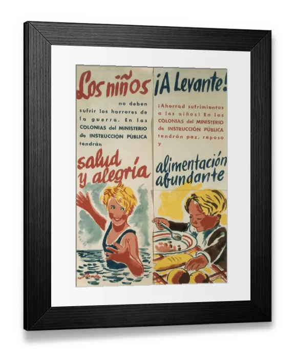 Framed Print : Spanish Civil War (1936-1939). Los ninos A Framed Print : Spanish Civil War (1936-1939). Los ninos A