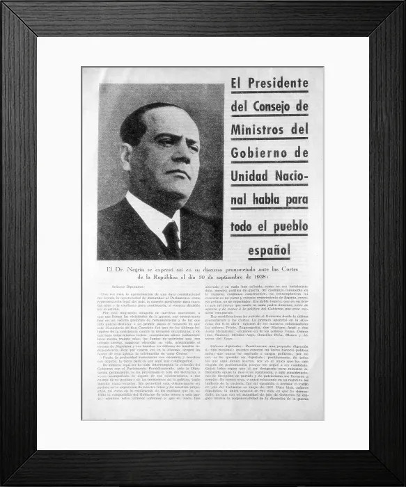 Framed Print : Spanish Civil War (1936-1939). Item of news of Framed Print : Spanish Civil War (1936-1939). Item of news of