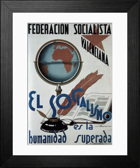 Framed Print : Spanish Civil War (1936-1939). El socialismo Framed Print : Spanish Civil War (1936-1939). El socialismo