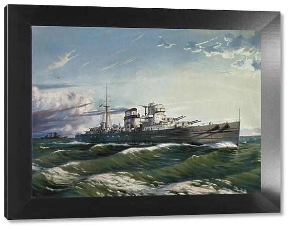 Spanish Civil War (1936-1939). Cruiser Baleares