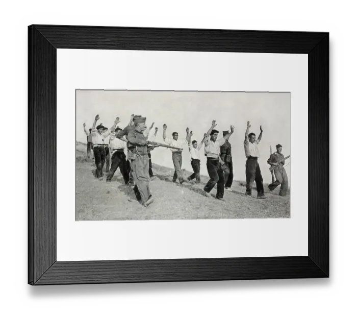 Framed Print : Spain. Civil War. Arrest of republican militians Framed Print : Spain. Civil War. Arrest of republican militians