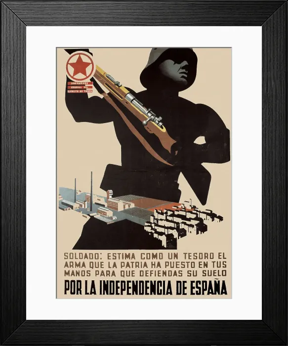 Framed Print : Spanish Civil War (1936-1939). Por la independencia Framed Print : Spanish Civil War (1936-1939). Por la independencia