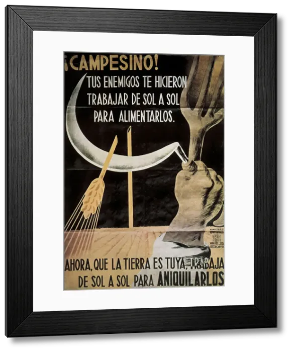 Framed Print : Spanish Civil War (1936-1939). Farmer! Your Framed Print : Spanish Civil War (1936-1939). Farmer! Your