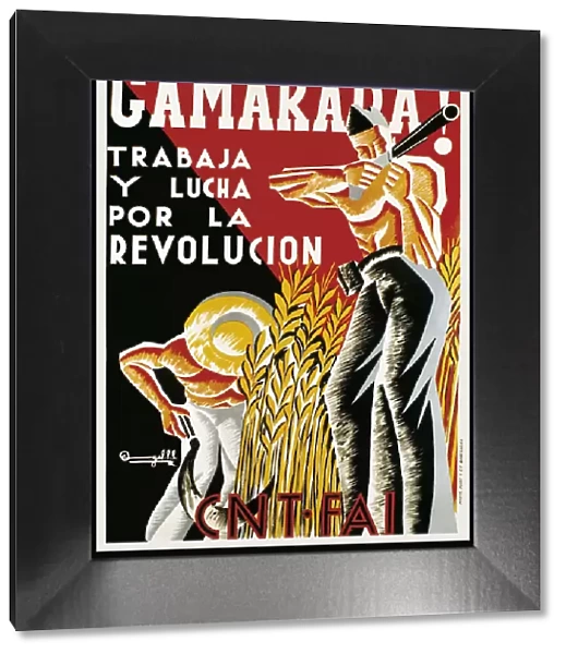 Spanish Civil War (1936-1939). Camarada! Trabaja