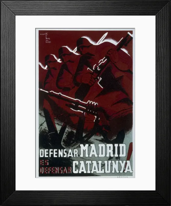 Framed Print : Spanish Civil War (1936-1939). Defensar Madrid Framed Print : Spanish Civil War (1936-1939). Defensar Madrid