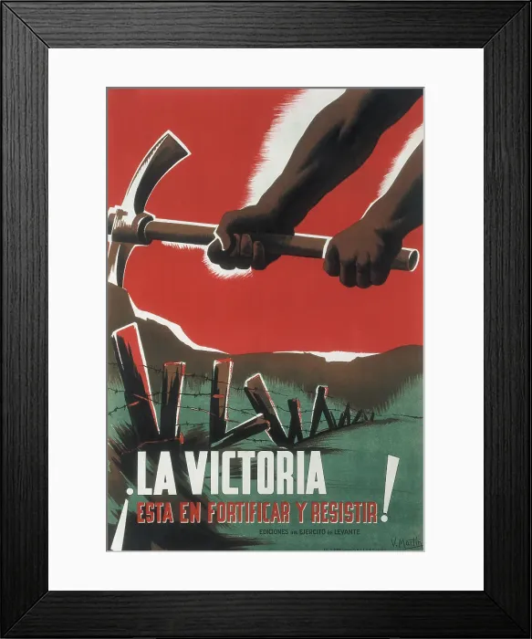 Framed Print : Spanish Civil War (1936-1939). Victory lies Framed Print : Spanish Civil War (1936-1939). Victory lies