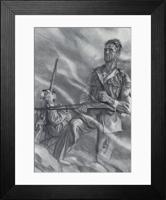 Framed Print : Spanish Civil War March Of The Southern Columns