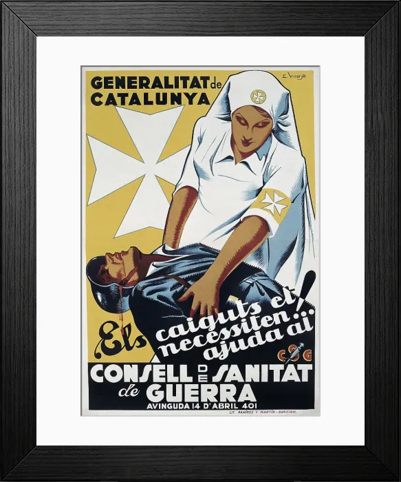 Framed Print : SPAIN. CATALONIA. Spain. Civil War. Els caiguts Framed Print : SPAIN. CATALONIA. Spain. Civil War. Els caiguts