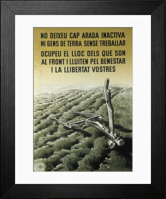 Framed Print : Spanish Civil War (1936-1939). No deixeu cap Framed Print : Spanish Civil War (1936-1939). No deixeu cap