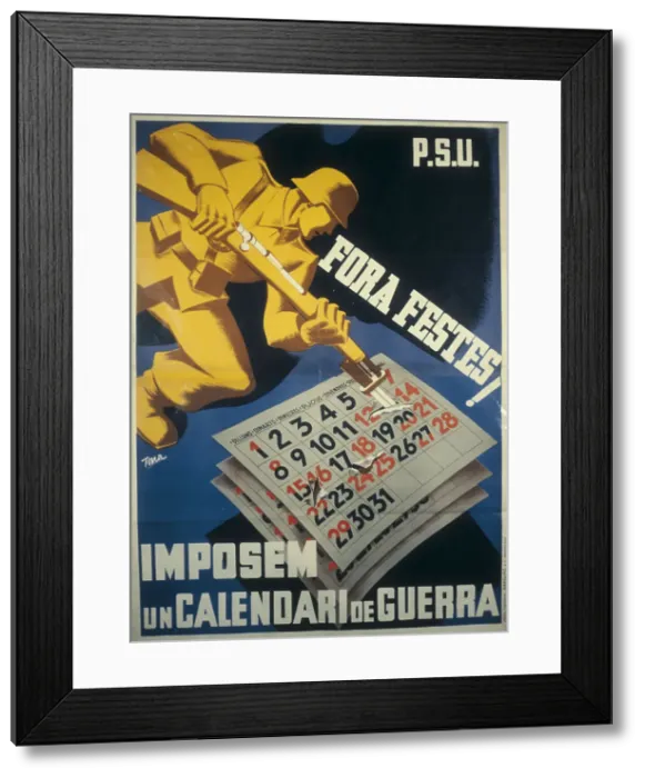 Framed Print : Spanish Civil War (1936-1939). Fora festes!