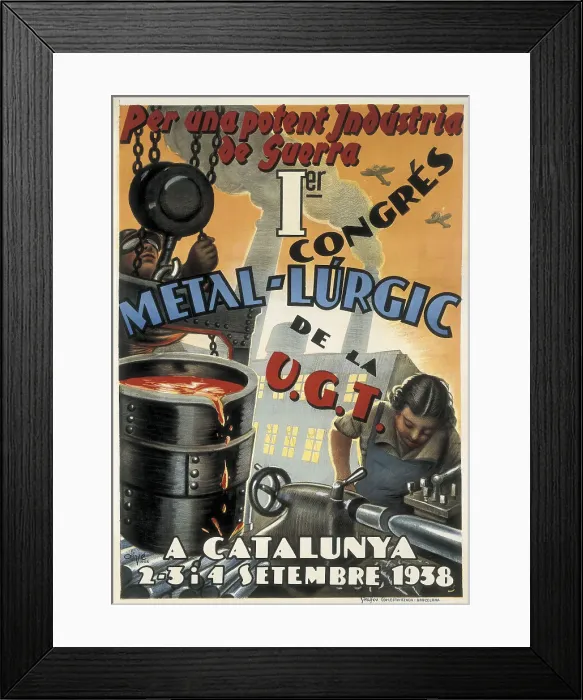 Framed Print : Spanish Civil War (1936-1939). Per a una potent Framed Print : Spanish Civil War (1936-1939). Per a una potent