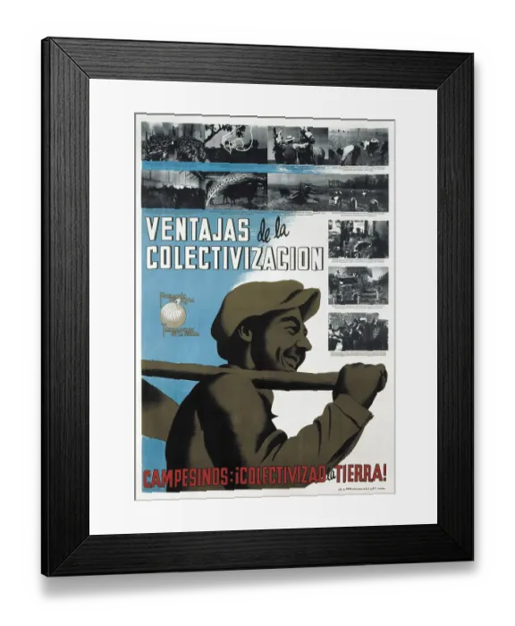 Framed Print : Spain. Civil War (1936-1939). Poster Ventajas Framed Print : Spain. Civil War (1936-1939). Poster Ventajas