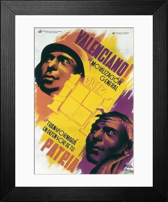 Framed Print : Spanish Civil War Valenciano La Movilizacion Framed Print : Spanish Civil War Valenciano La Movilizacion