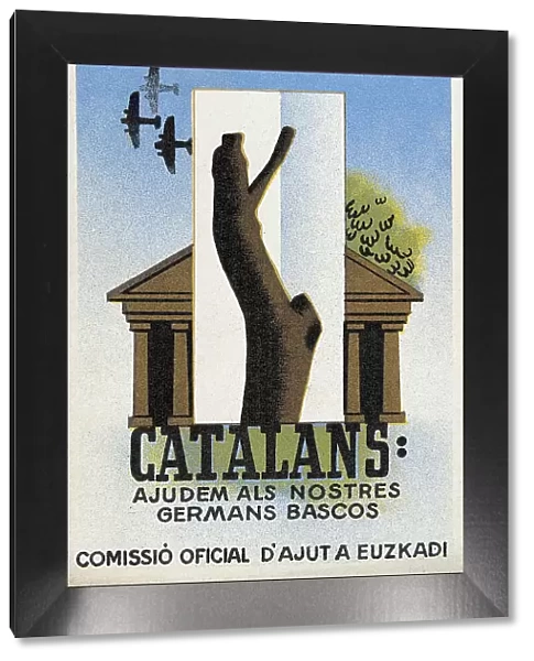 Spanish Civil War (1936-1939). Catalans: ajudem