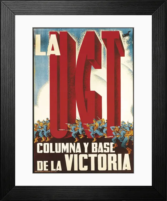 Framed Print : Spanish Civil War (1936-1939). La UGT. Columna Framed Print : Spanish Civil War (1936-1939). La UGT. Columna