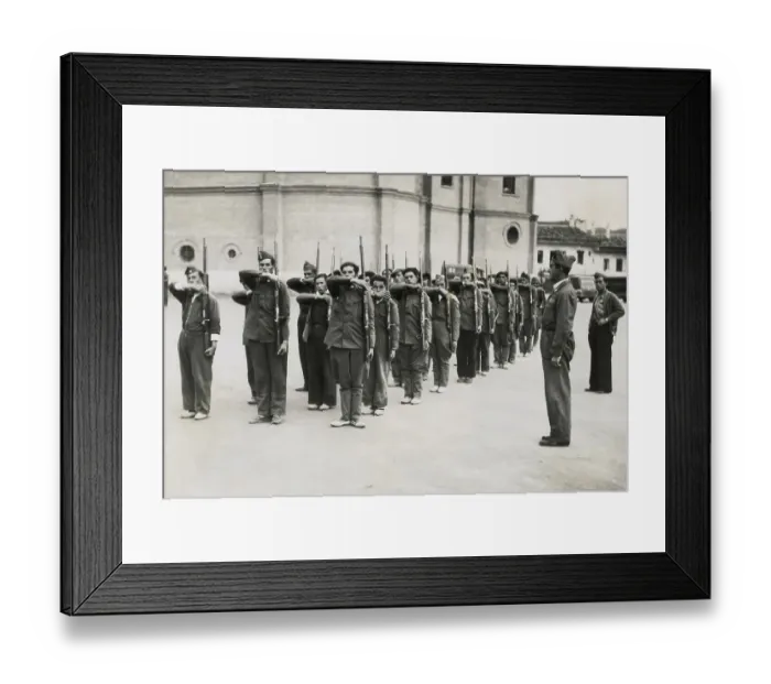 Framed Print : Spain. Civil War (1936-1939). Military training Framed Print : Spain. Civil War (1936-1939). Military training