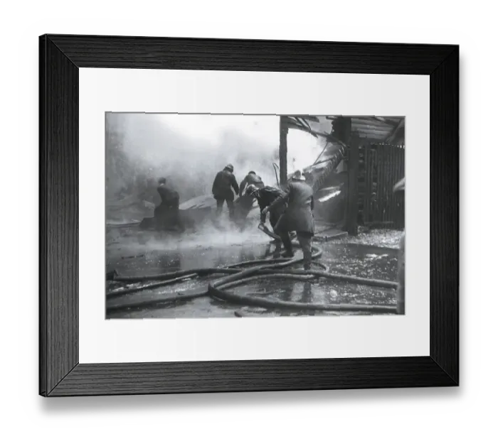 Framed Print : Spanish Civil War. Firemen and members of Framed Print : Spanish Civil War. Firemen and members of