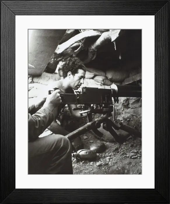 Framed Print : Spain. Civil War (1936-1939). First line of artillery Framed Print : Spain. Civil War (1936-1939). First line of artillery