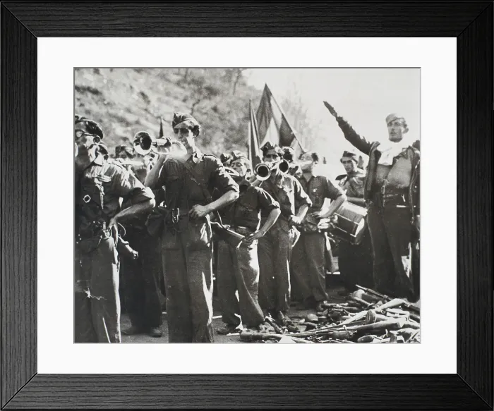 Framed Print : Spanish Civil War (1936-1939). Soldiers of Franco's Framed Print : Spanish Civil War (1936-1939). Soldiers of Franco's