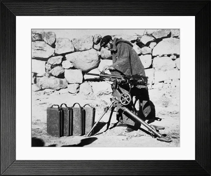 Framed Print : Spanish Civil War (1936-1939). Soldier with a Framed Print : Spanish Civil War (1936-1939). Soldier with a