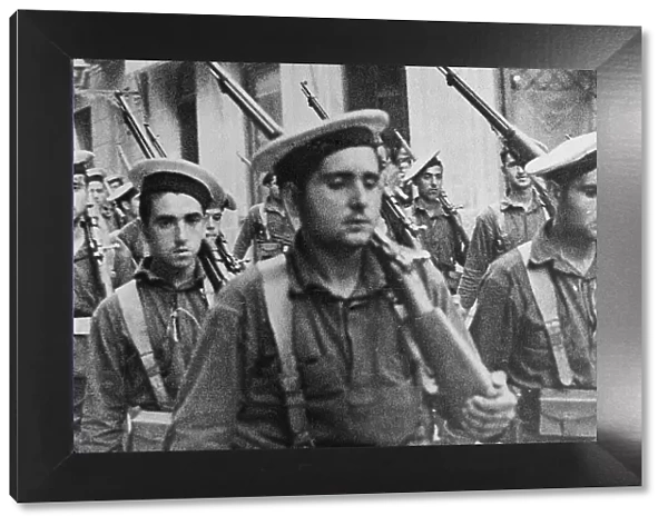 Spanish Civil War (1936-1939). Parade of