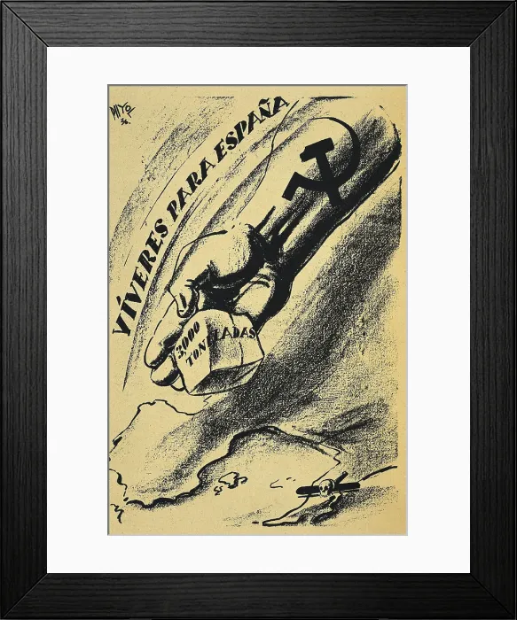 Framed Print : Spanish Civil War (1936-1939). Una ayuda y otra Framed Print : Spanish Civil War (1936-1939). Una ayuda y otra